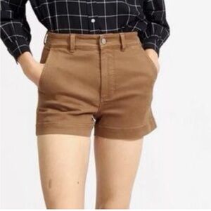 Everlane High Waist Brown Shorts